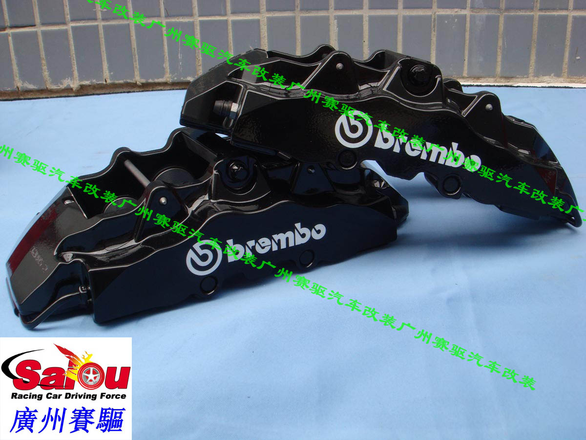 保時(shí)捷卡宴 奧迪Q7 途銳升級BREMBO 8活塞競技版卡鉗套裝 380MM分體盤